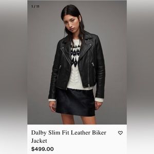 All Saints Dalby Biker jacket slim fit women’s
